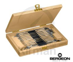 Set Útiles Bergeon Aluminio/Acero 55111  (12) Unidades Para Agujas/Virolas