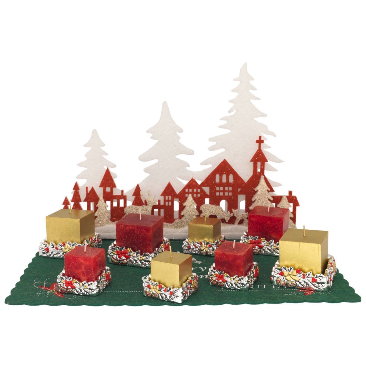 Set Vela Navidad Cera NK8660 (12) Unidades Multicolor