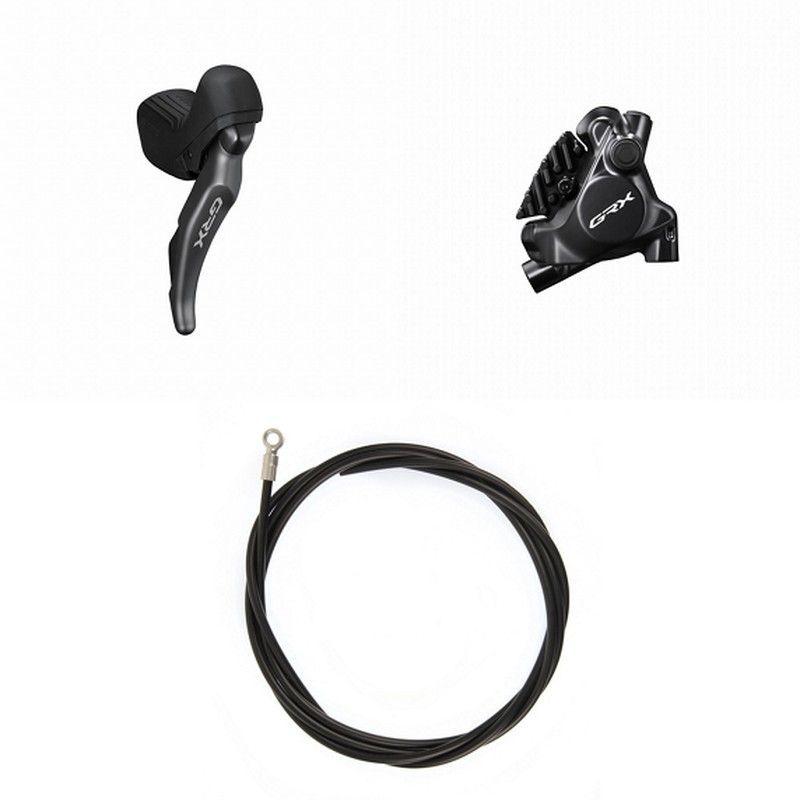 SHIMANO GRX Freno (kit) BRRX820KTSTRX820ST Derecho / trasero Resina con aleta Sin adaptador, para grosor de soporte trasero de 25 mm 1700 (Negro)