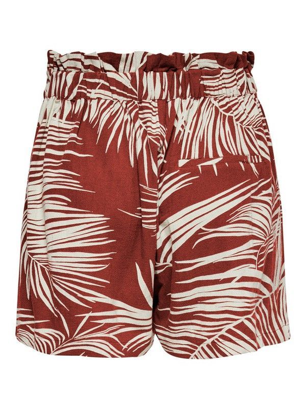 Short ancho estampado hojas de palmera Only Burnt Henna