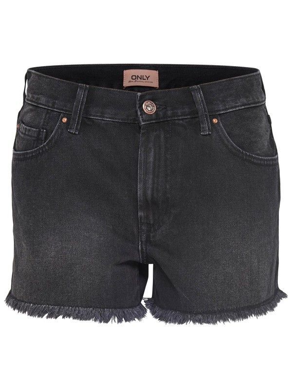 Shorts 5 bolsillos tejano deshilachado Only Black
