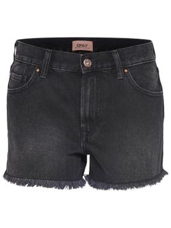 Shorts 5 bolsillos tejano deshilachado Only Black