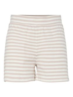 Shorts de punto canalé MW rayas Pieces Silver