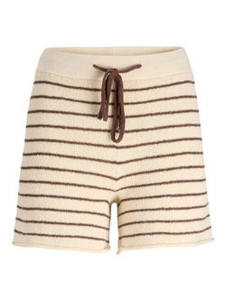 Shorts de punto con rayas Jjxx Bone White