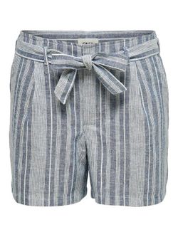 Shorts de rayas con cinturón Only Insignia Blue
