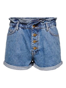 Shorts tejano con goma arrugada Only Medium Blue