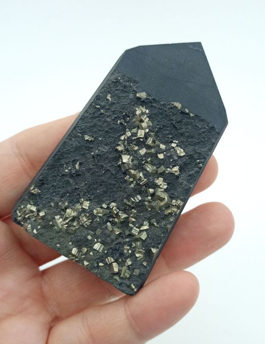 Shungita con Pirita punta pulida
