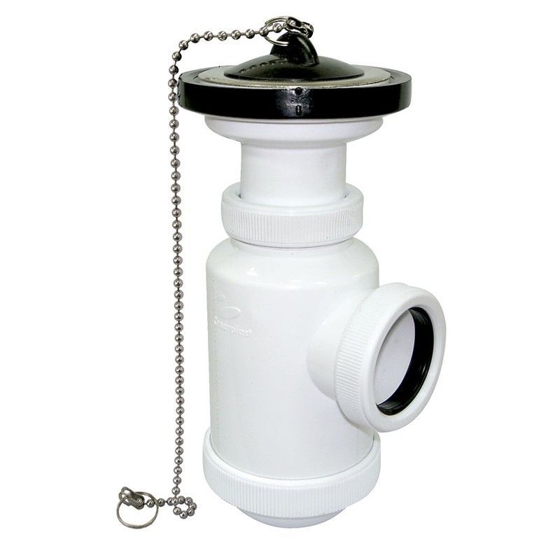 Sifón botella extensible CREARPLAST C-4. Sifon Botella Ext.S.Hor.C/Val.1.1/2*40Mm