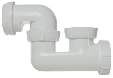 SIFON DE P.V.C. CON CONEXION A TUBO DE 40MM DESAGUE AUTOMATICO DE BAÑERA