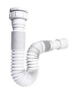 Sifón extensible Ø 32-40 blanco 1”1/4-1”1/2