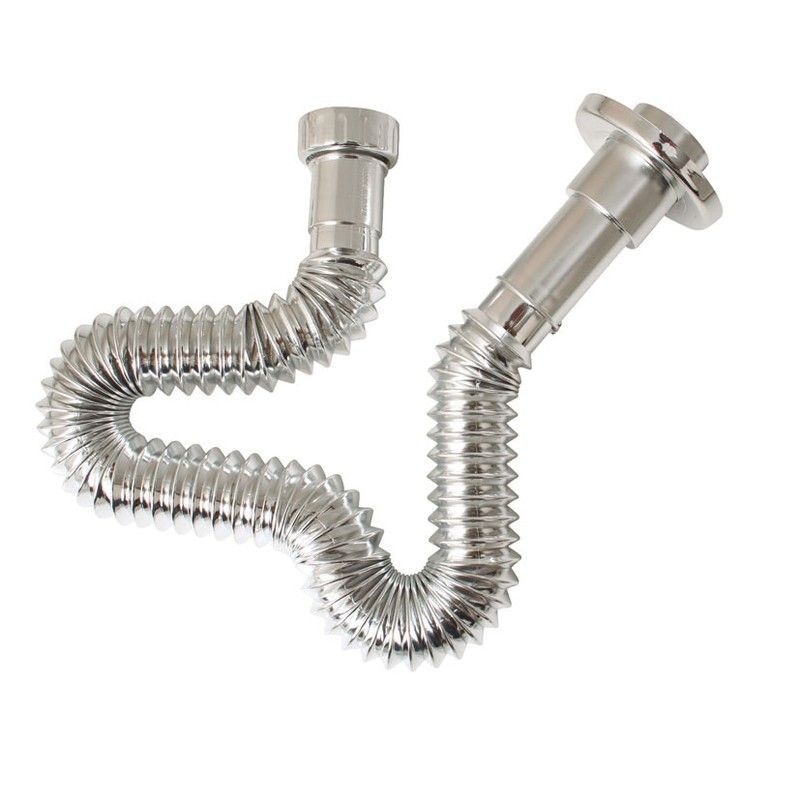 Sifón flexible extensible universal HABITEX cromo