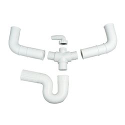 Sifón flexible HABITEX Sifon Flex.Pvc Doble Toma Lavavaj.