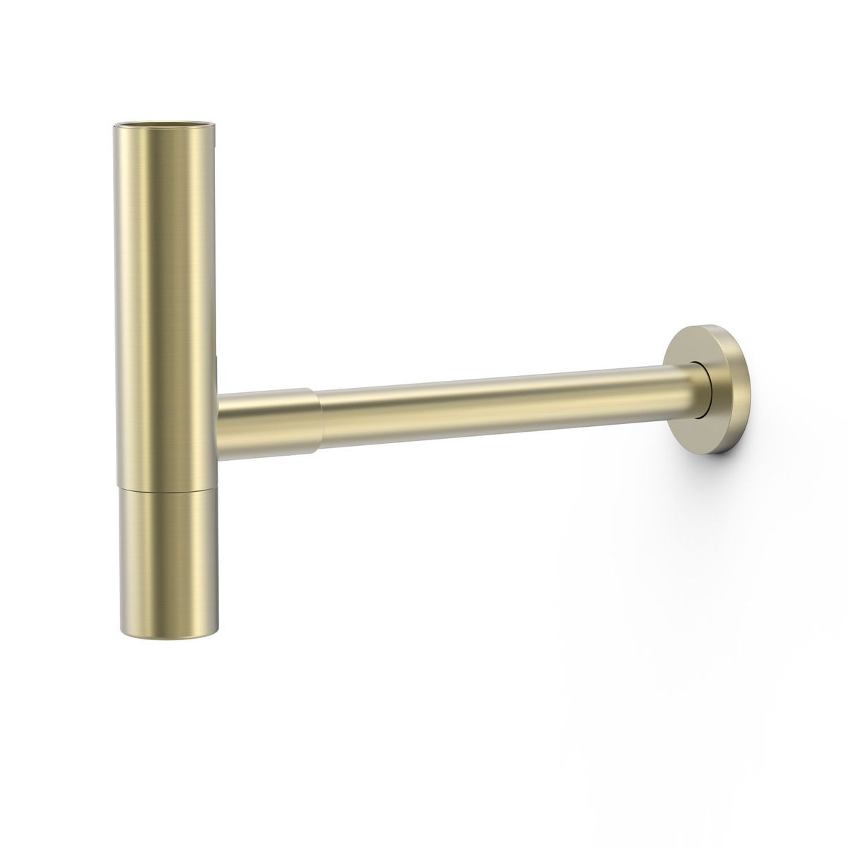 Sifón telescópico redondo inspeccionable con faldón para lavabo