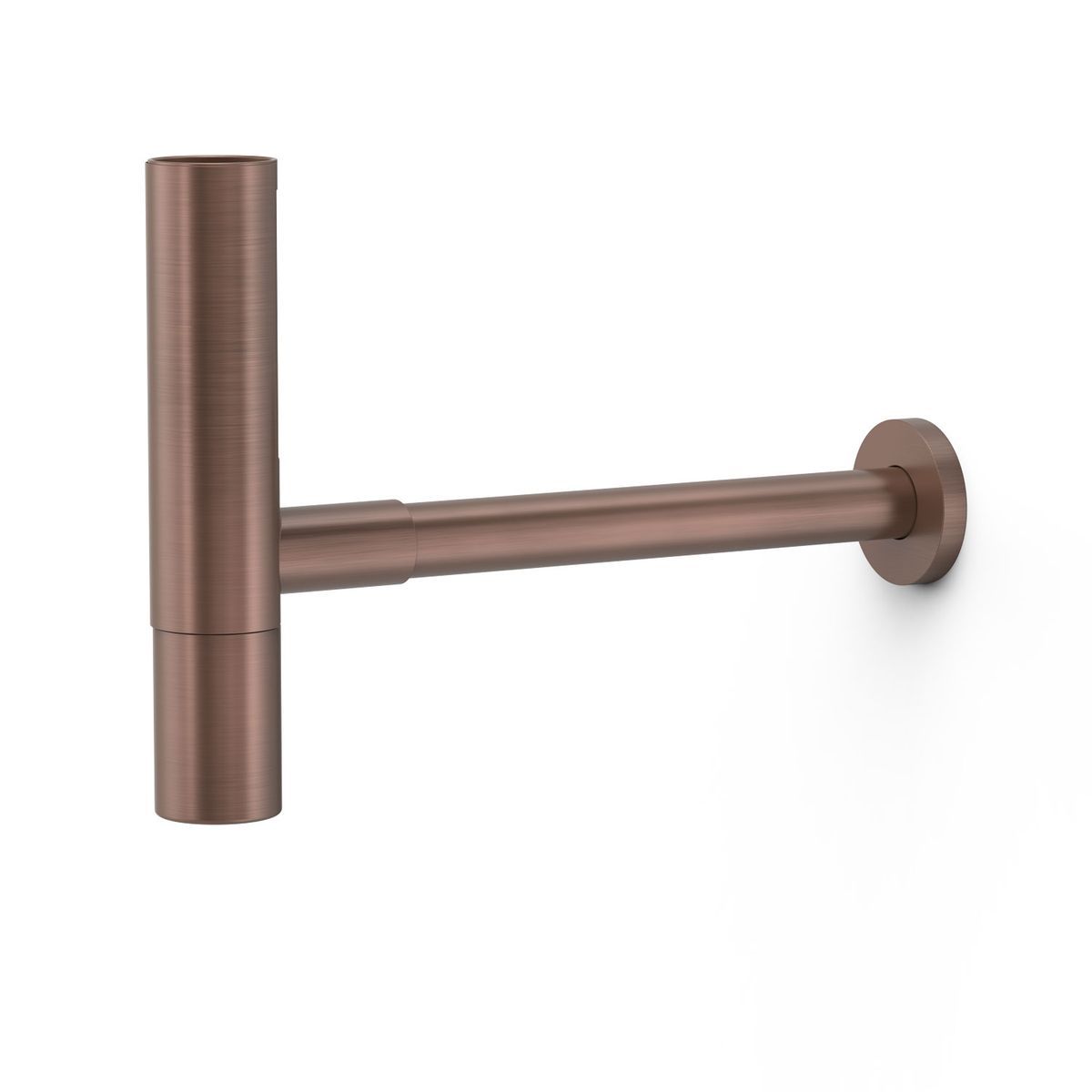 Sifón telescópico redondo inspeccionable con faldón para lavabo