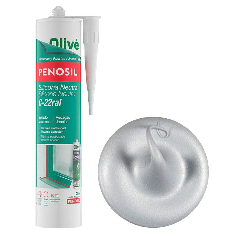 Silicona Neutra C-22 Aluminio 9006 300Ml