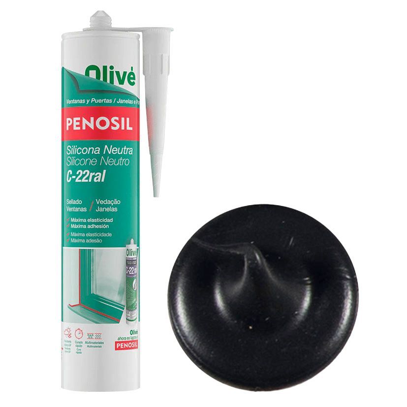 Silicona Neutra C-22 Negro R9011 300ml