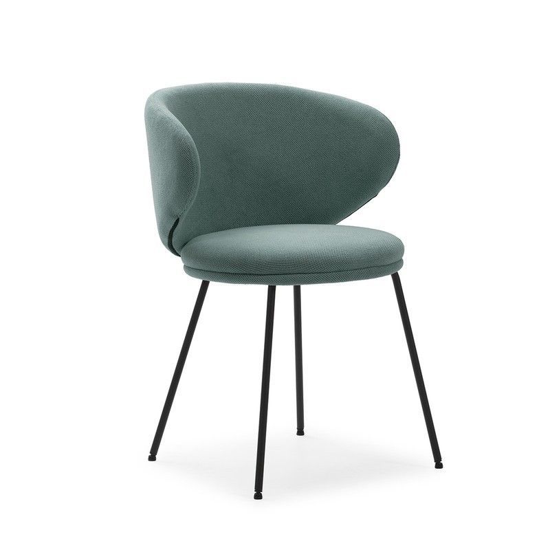 Silla, 59,5 x 56 x 77,5 cm, de tejido en verde | Colección Rush