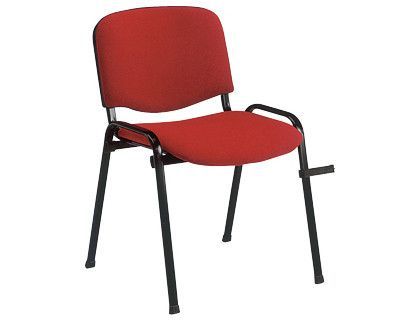 Silla apilable q-connect brazos cortos tapizada sin rueds 810 mm alto 470 mm largo420 mm profundidad roja