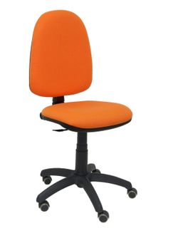 Silla Ayna bali naranja ruedas de parquet