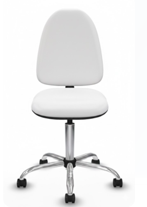 Silla Aýna Similpiel Blanco base cromada