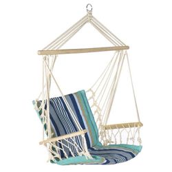 Silla colgante, 50 x 50 x 100 cm, de algodón en tonos azules | Colección Blue