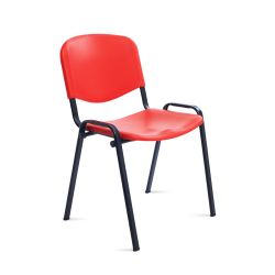 Silla Confidente Respaldo Plastico Rojo / Asiento Plastico Rojo