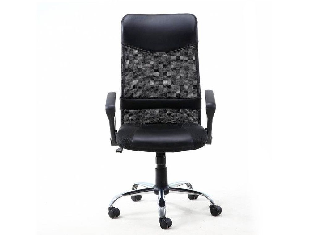 Silla de direccion q-connect base metal respaldo alto regulable en altura 1110+100mm alto piel y malla