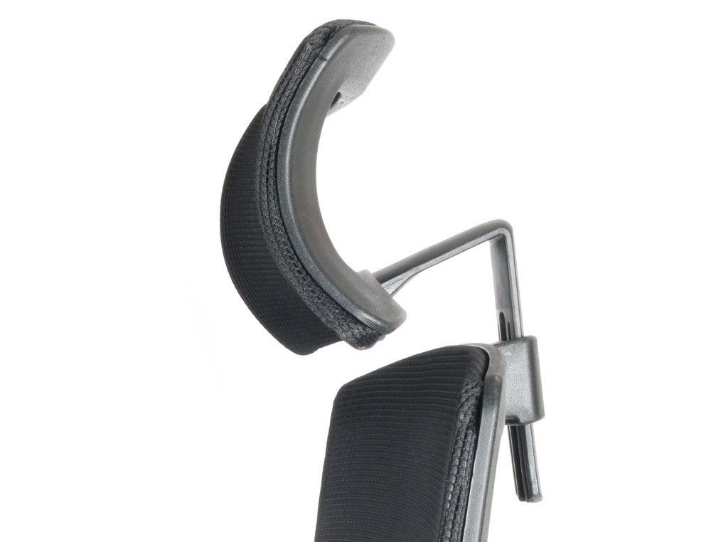 Silla de direccion q-connect ergonomica base metal respaldo alto con reposacabeza ajustable