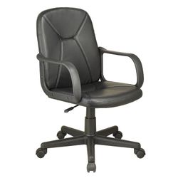 Silla de escritorio de similpiel negra, 56 x 56 x 88/96 cm | Genesis