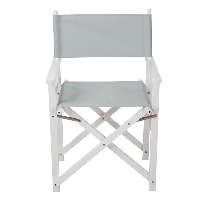 Silla de Exterior de Pino Gris/Blanca, 56x48x87 cm