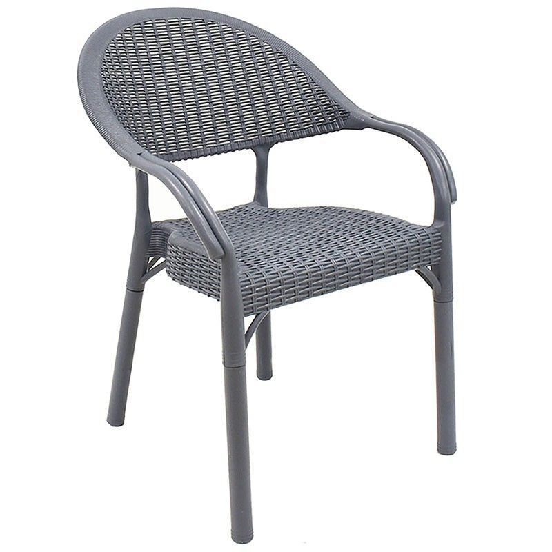 Silla de Exterior Torremolinos Gris Oscuro, 59x55x84 cm