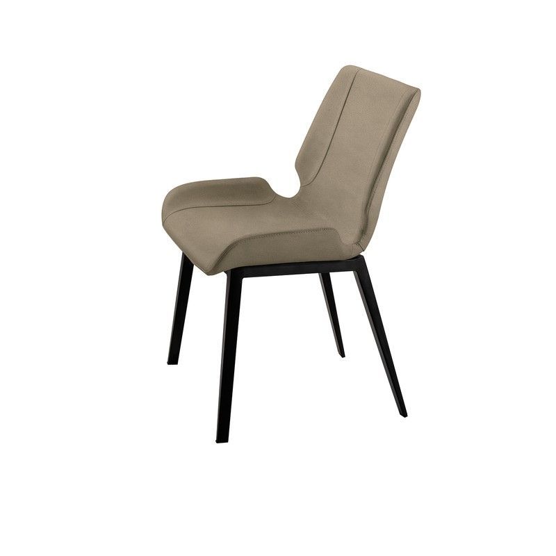 Silla de Metal y Tela Kiara Beige, 54x56x83cm
