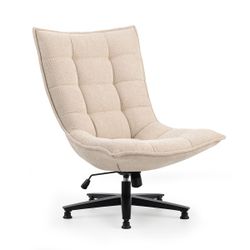 Silla de oficina de tejido en beige, 101 x 76 x 81 cm | Cave