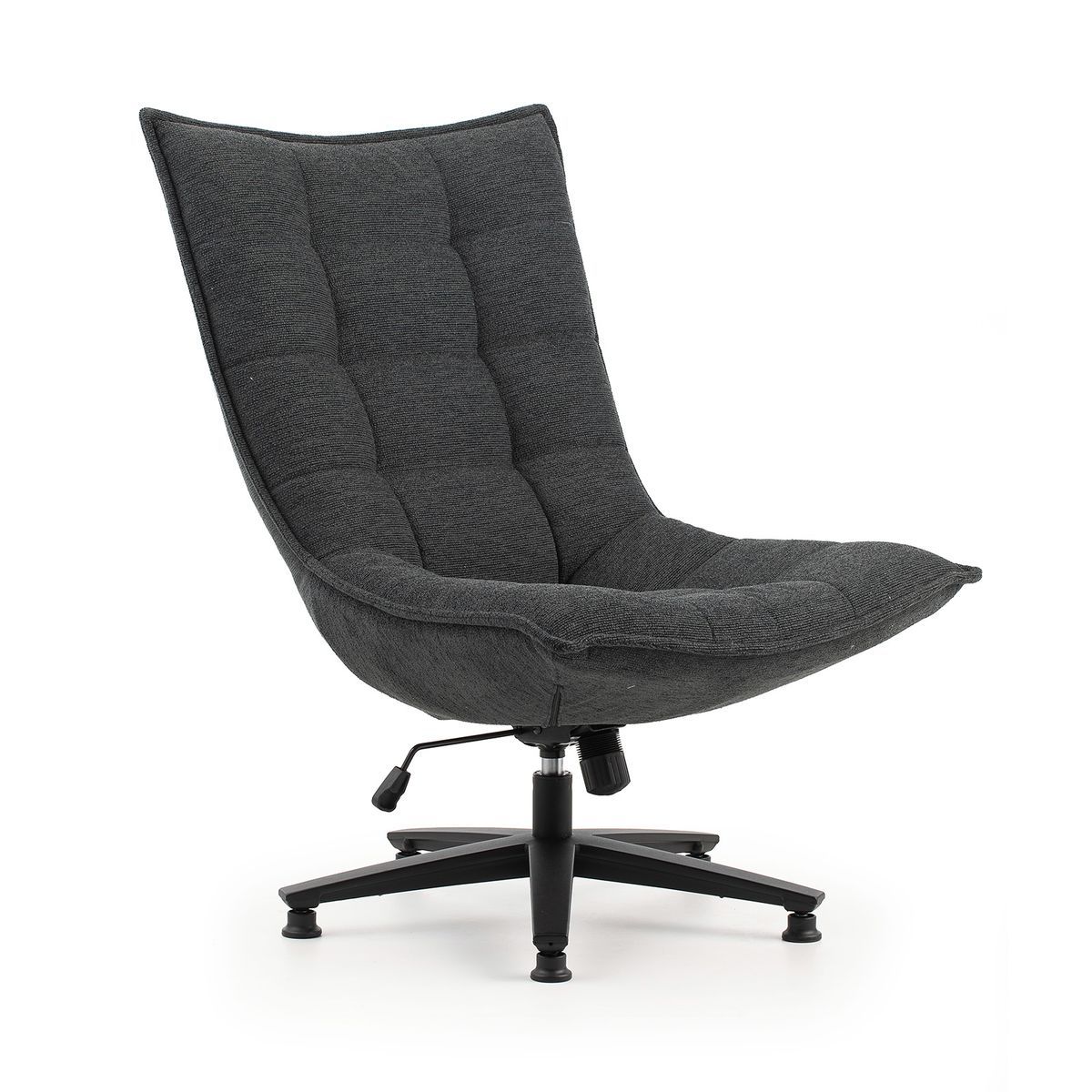 Silla de oficina de tejido en gris oscuro, 101 x 76 x 81 cm | Cave