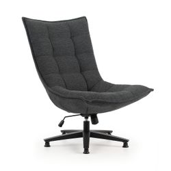 Silla de oficina de tejido en gris oscuro, 101 x 76 x 81 cm | Cave