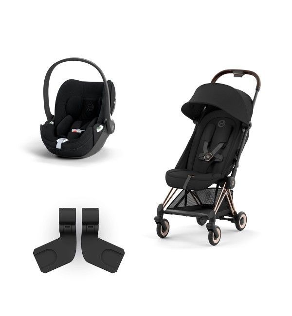 Silla de paseo Cybex Coya chasis rosegold + adaptadores de grupo 0 + cloud t