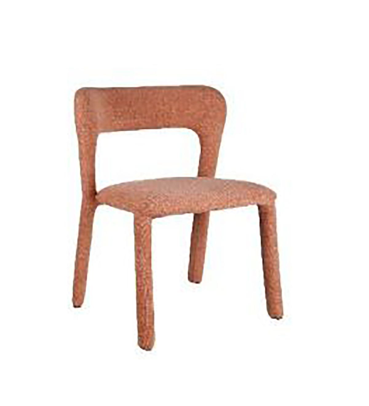 Silla de tejido en color teja, 51,5 x 56 x 77,5 cm | Lilia
