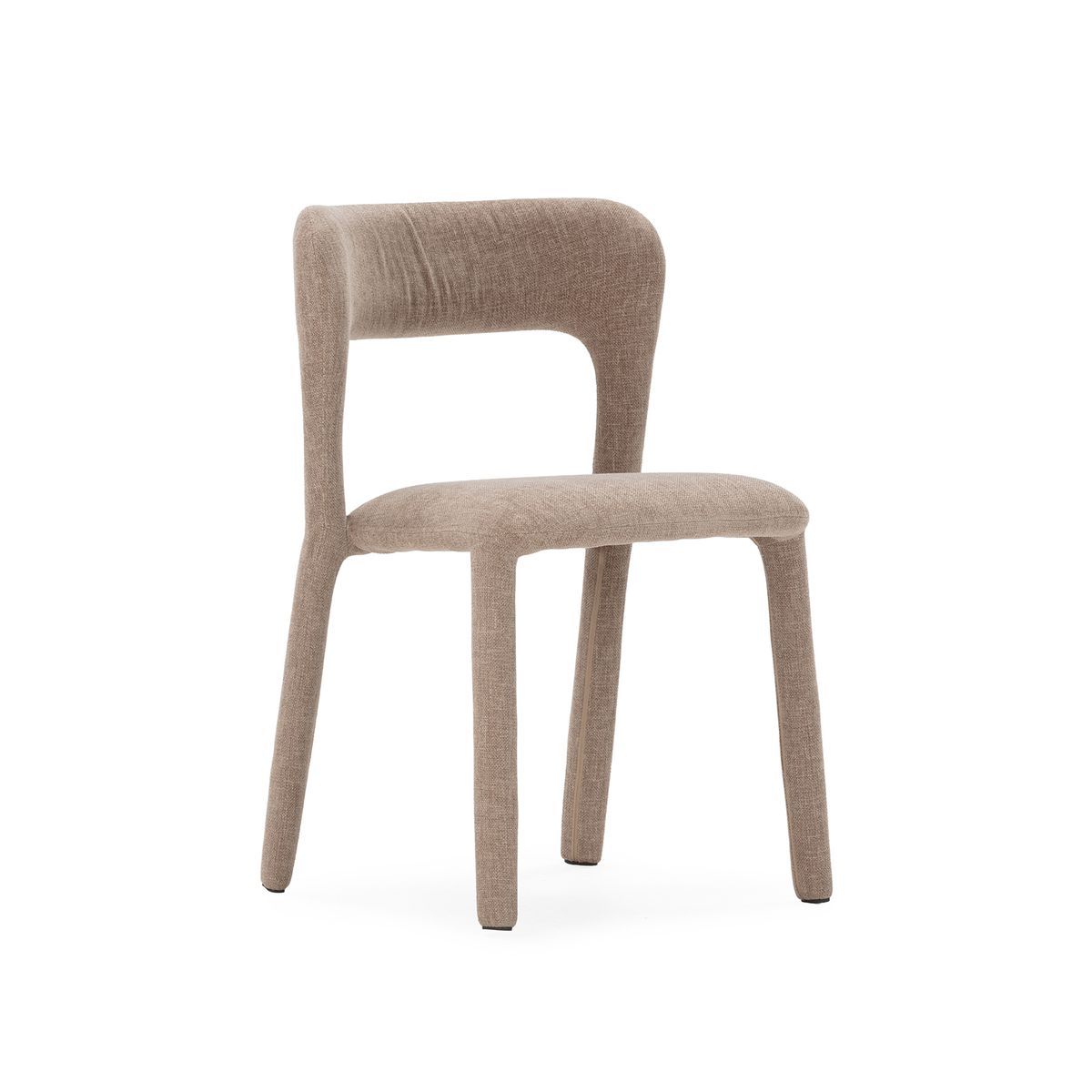 Silla de tejido en gris, 51,5 x 56 x 77,5 cm | Lilia
