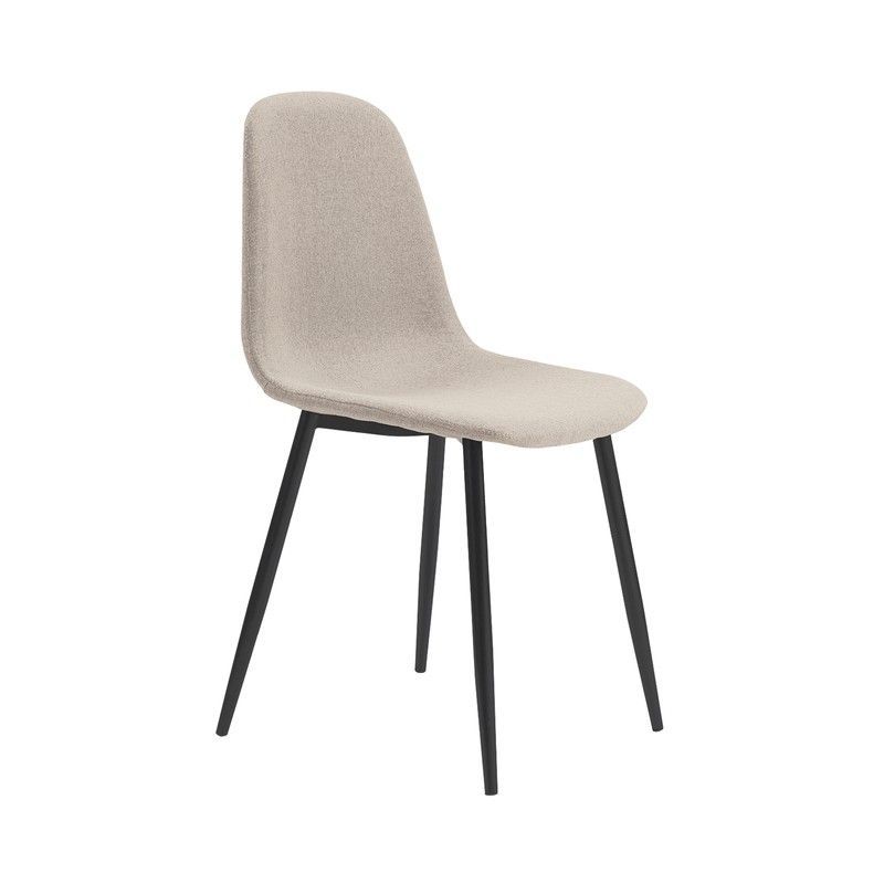Silla de tejido Tex en beige, 44,5 x 54,4 x 84 cm | Hall