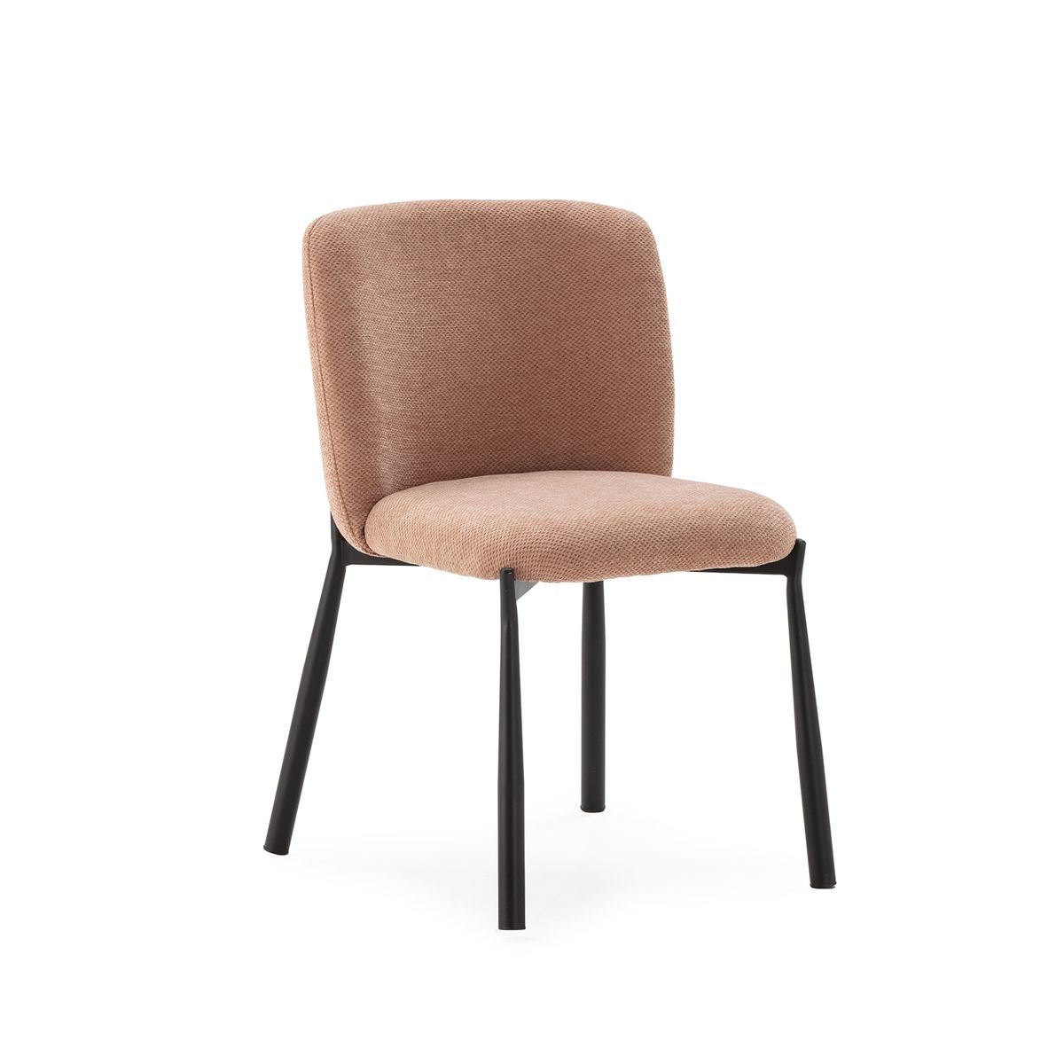 Silla de tejido y metal en coral, 52 x 58 x 80 cm | Ginny