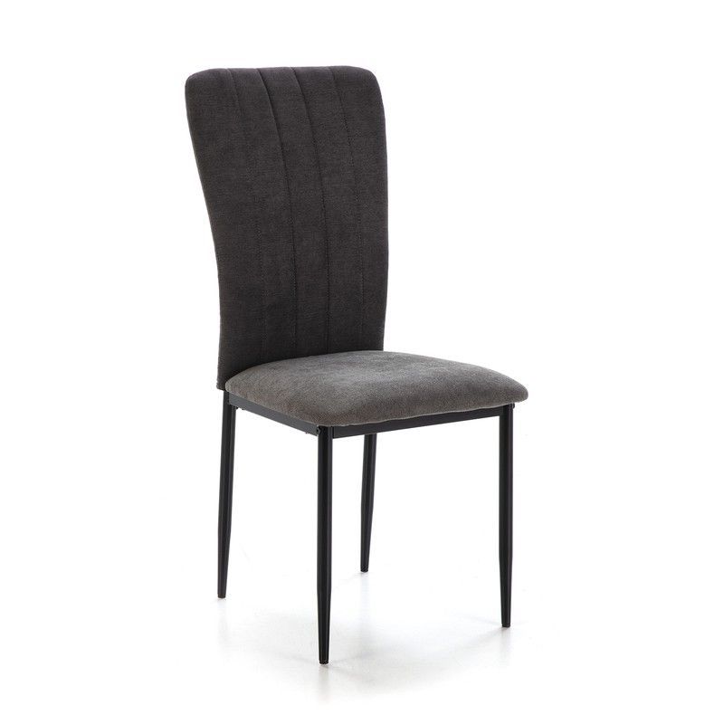 Silla de tela y metal en negro, 42,5 x 58 x 96 cm | Holly