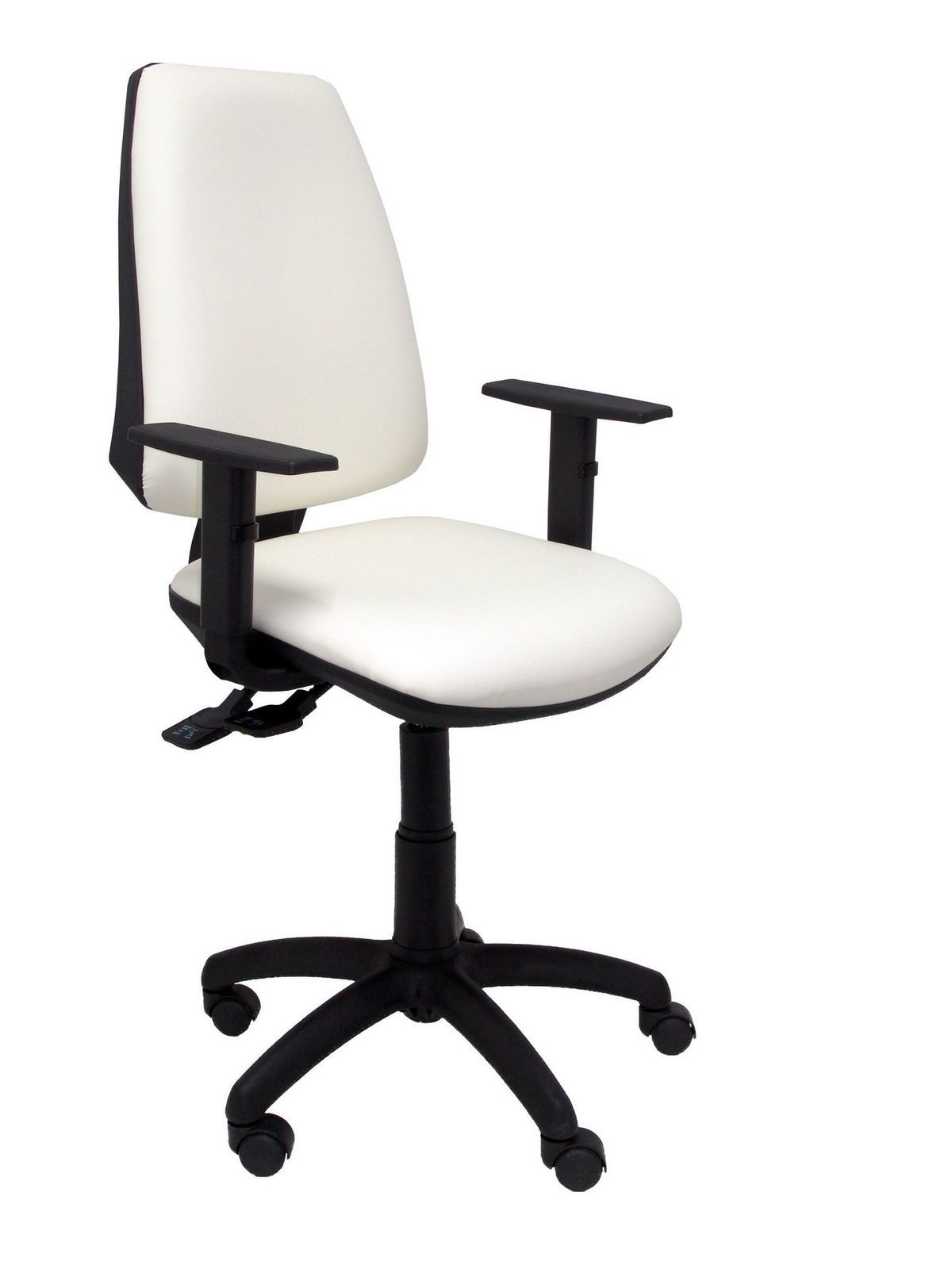 Silla Elche sincro similpiel blanco con brazos regulables