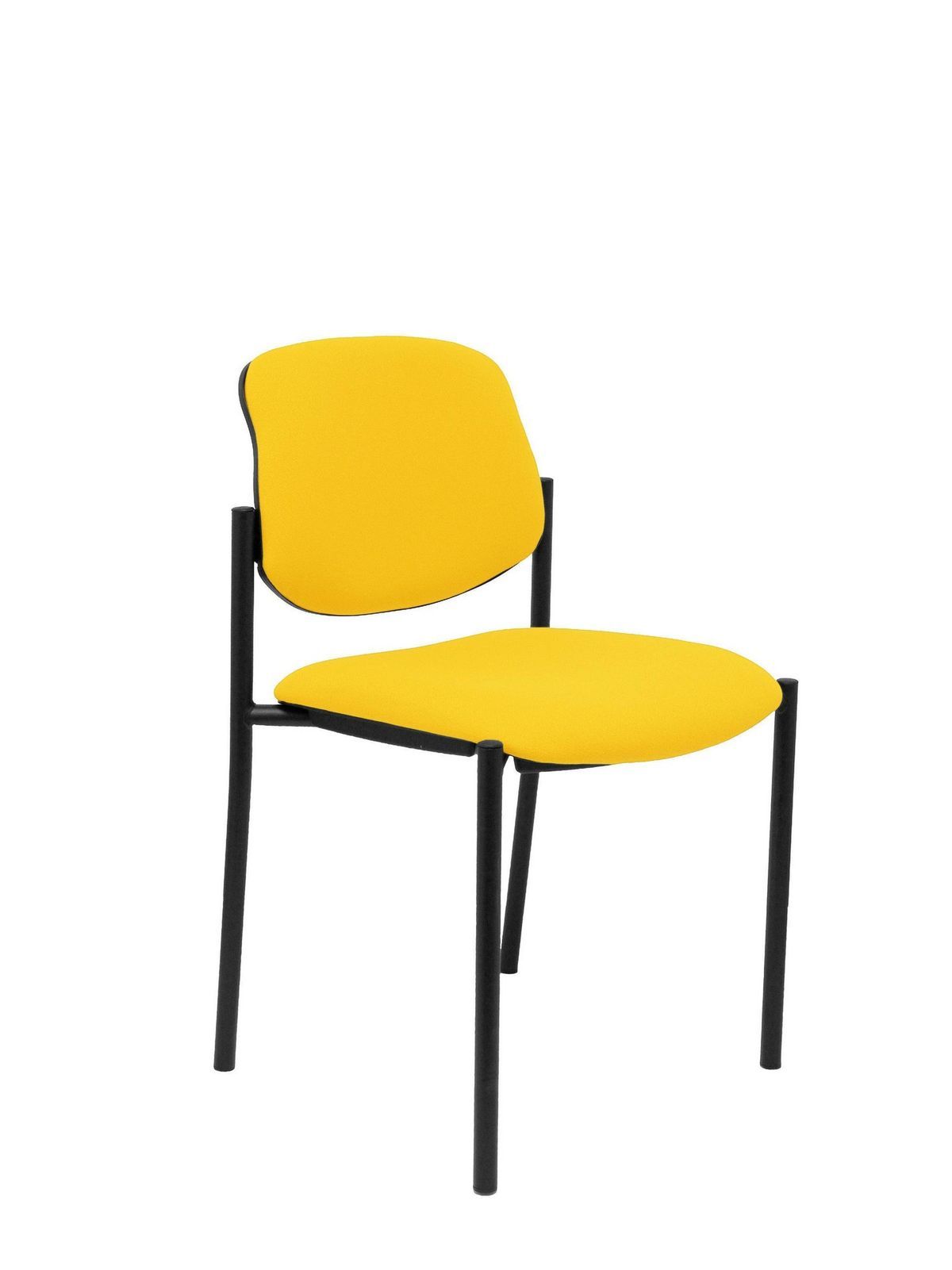 Silla fija Villalgordo bali amarillo chasis negro