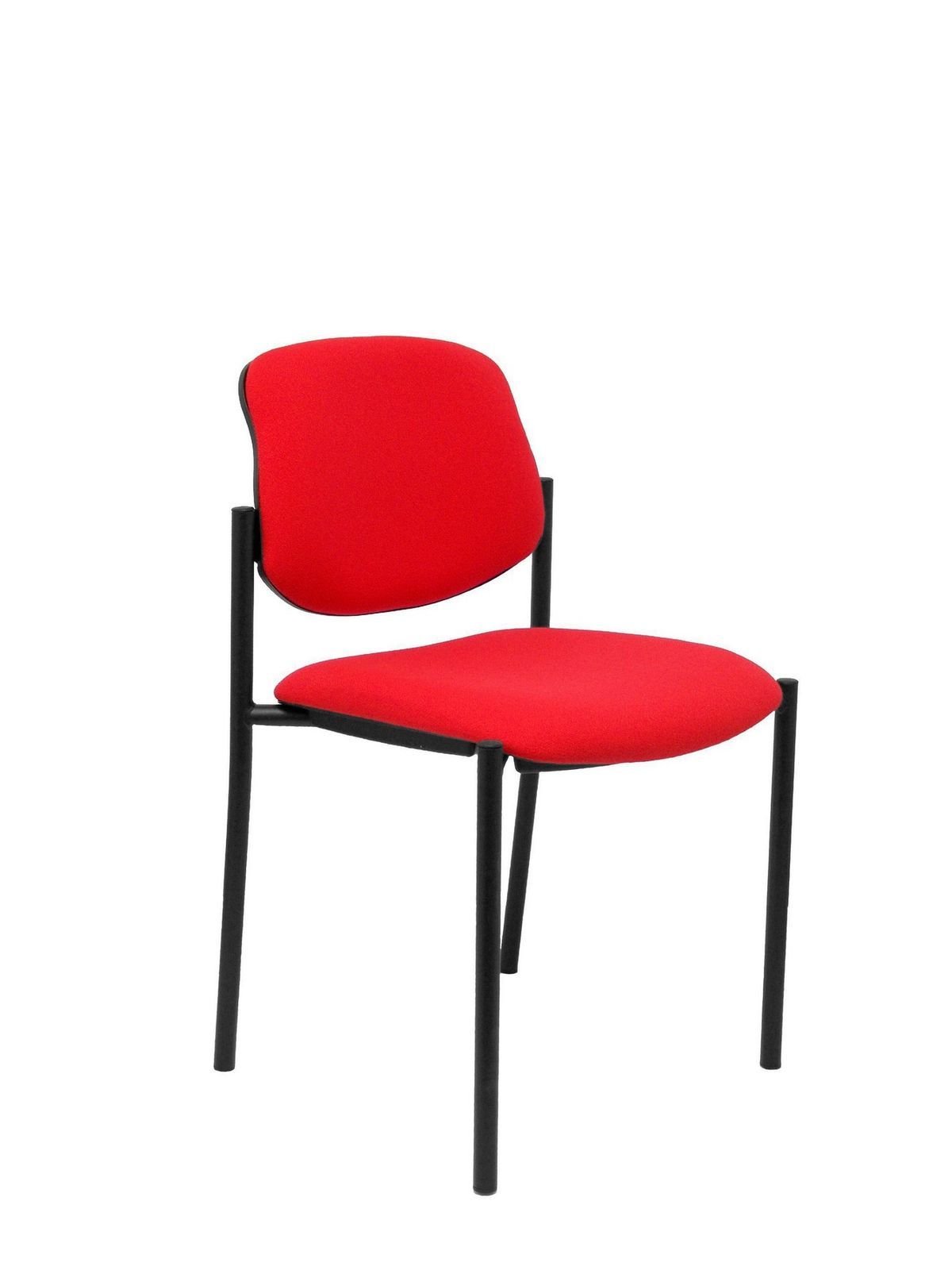Silla fija Villalgordo bali rojo chasis negro