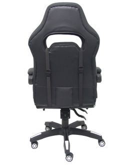 Silla gaming Bonete similpiel negro y blanco con reposapiés