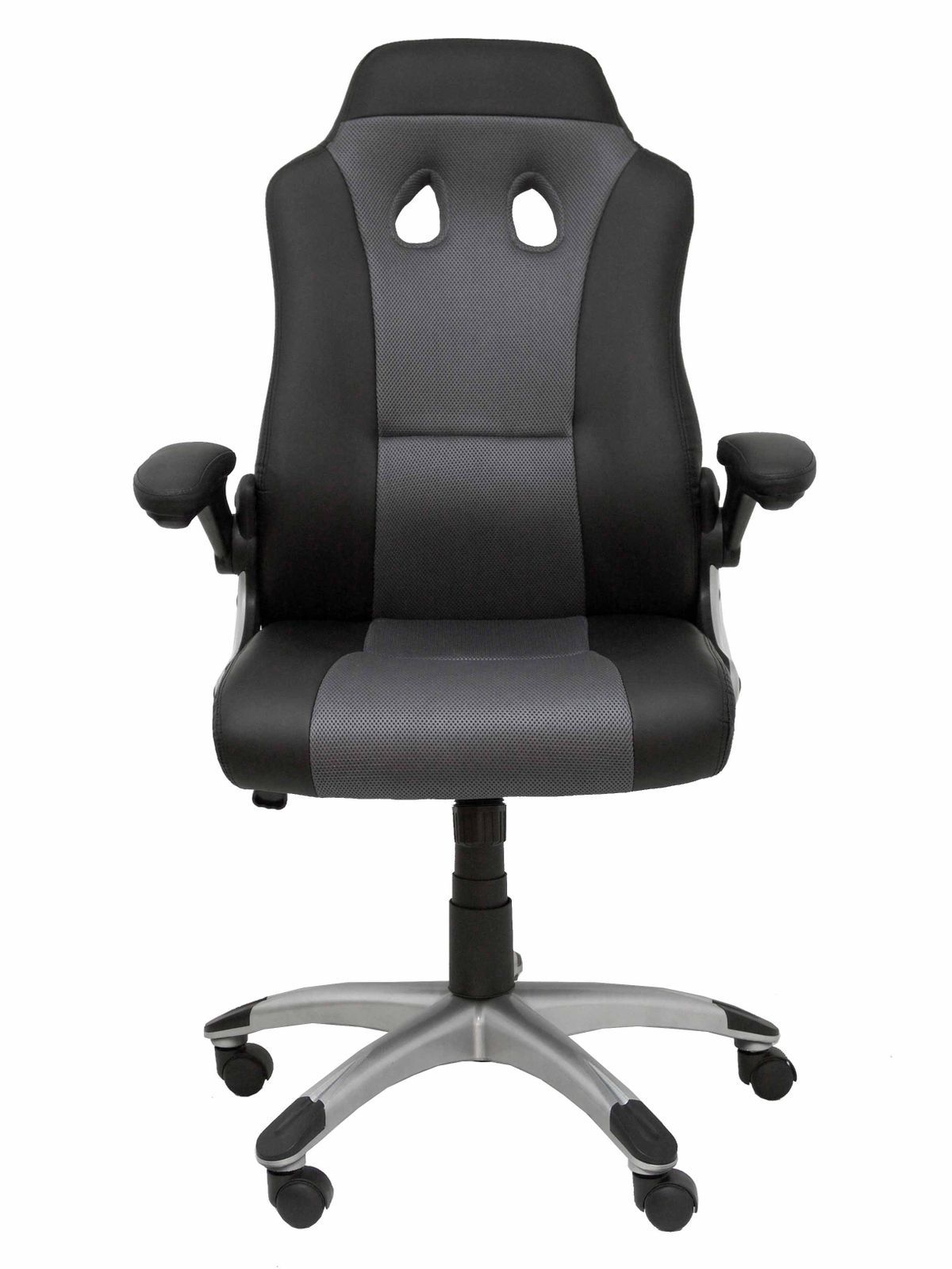Silla gaming Talave similpiel negro y gris