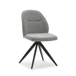 Silla giratoria de tejido  en gris, 49,5 x 60 x 85 cm | Tamara