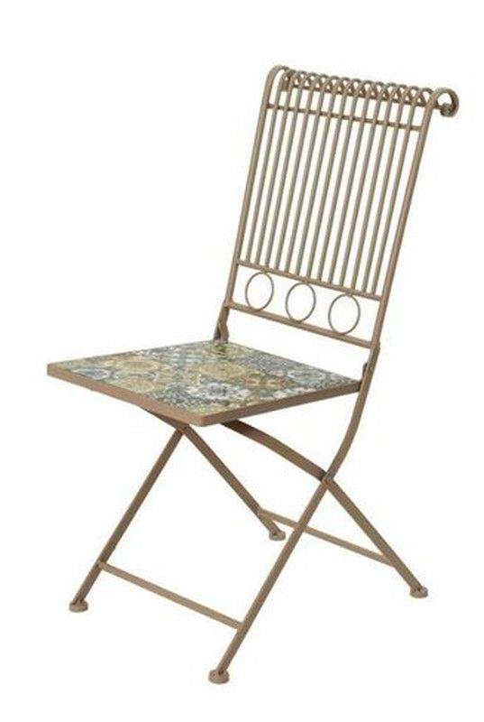 Silla jardín Toulouse de hierro L50-W38-H92