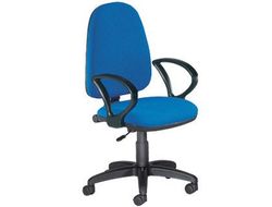 Silla Oficina Rd-930/3 Azul Tela Ignifuga + Juego De Brazos