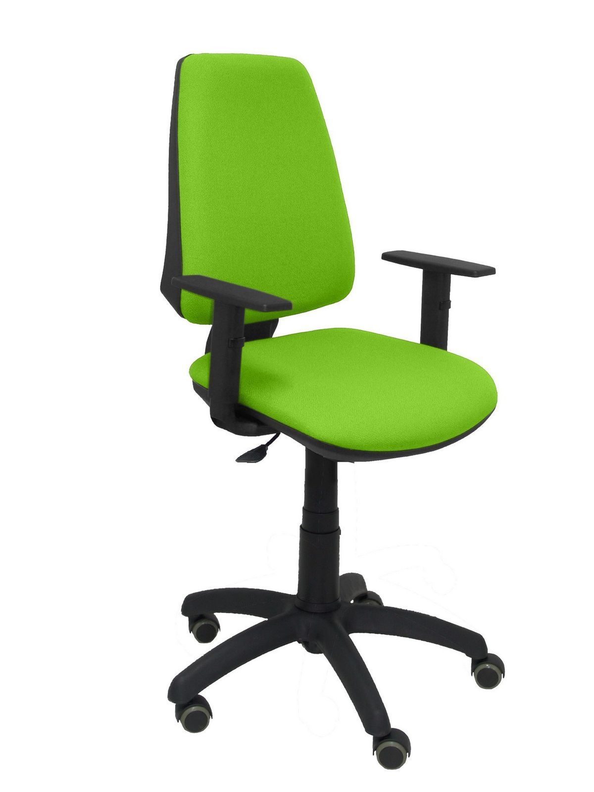 Silla Operativa de oficina Elche CP bali verde pistacho brazos regulables ruedas de parquet
